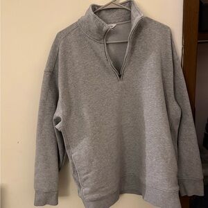 Athleta Womens  Gray 1/4 Zip-Up Sweatshirt